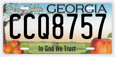 GA license plate CCQ8757