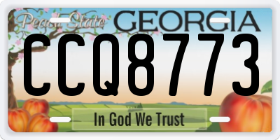 GA license plate CCQ8773