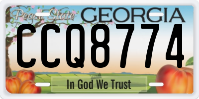 GA license plate CCQ8774