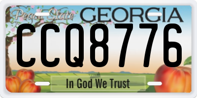 GA license plate CCQ8776