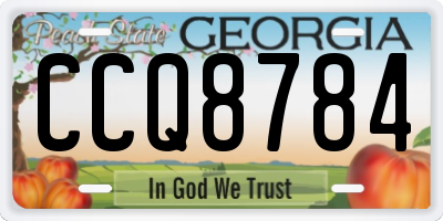 GA license plate CCQ8784