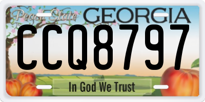 GA license plate CCQ8797