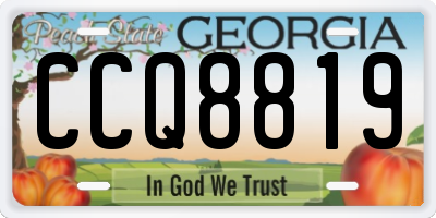 GA license plate CCQ8819