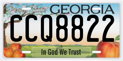 GA license plate CCQ8822