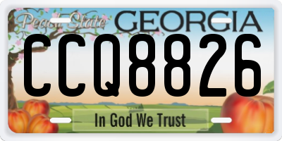 GA license plate CCQ8826