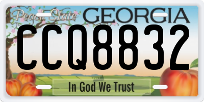GA license plate CCQ8832