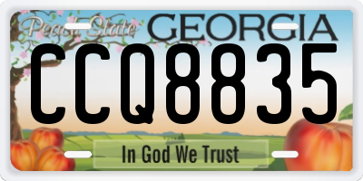 GA license plate CCQ8835