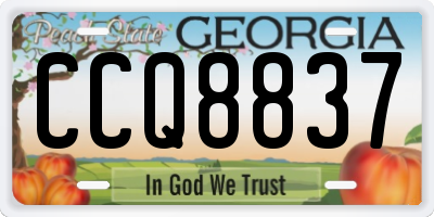GA license plate CCQ8837