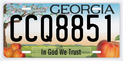 GA license plate CCQ8851