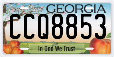 GA license plate CCQ8853
