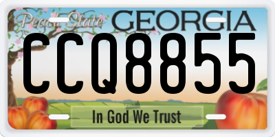 GA license plate CCQ8855