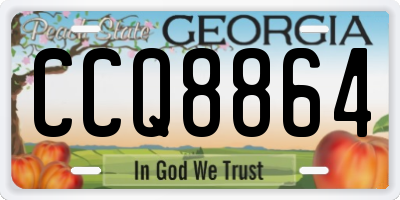 GA license plate CCQ8864