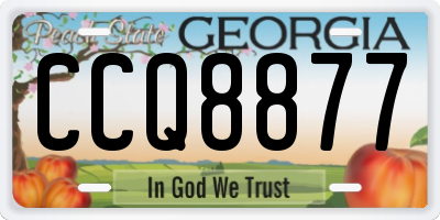 GA license plate CCQ8877
