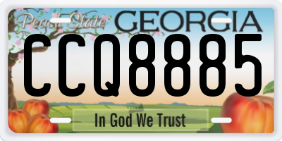 GA license plate CCQ8885