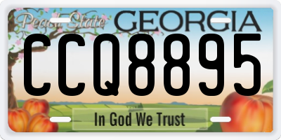 GA license plate CCQ8895