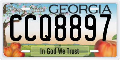 GA license plate CCQ8897