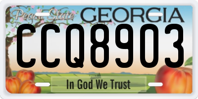 GA license plate CCQ8903