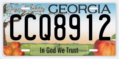 GA license plate CCQ8912