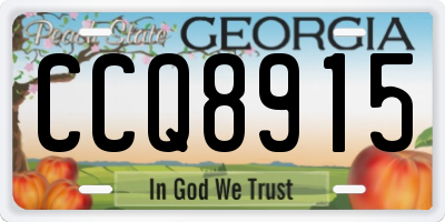 GA license plate CCQ8915