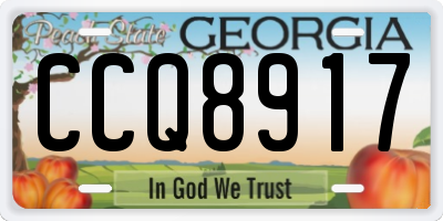 GA license plate CCQ8917