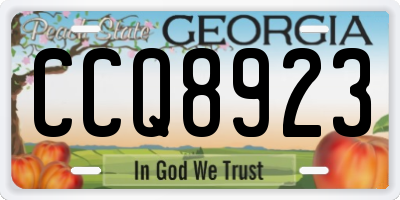 GA license plate CCQ8923