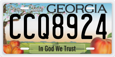 GA license plate CCQ8924