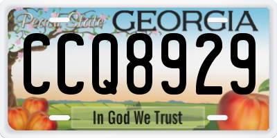 GA license plate CCQ8929