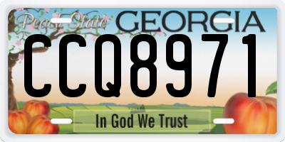 GA license plate CCQ8971