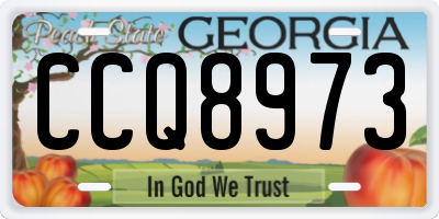GA license plate CCQ8973
