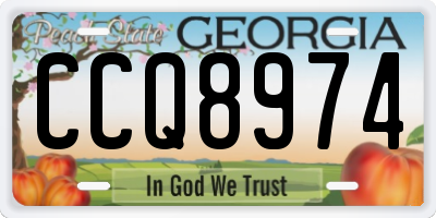 GA license plate CCQ8974
