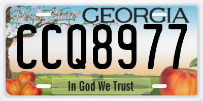 GA license plate CCQ8977