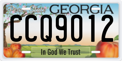 GA license plate CCQ9012