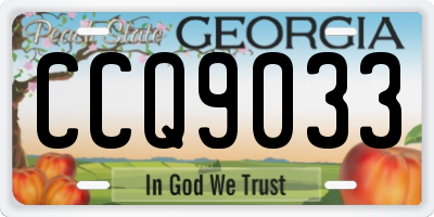 GA license plate CCQ9033