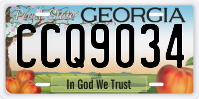GA license plate CCQ9034