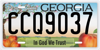 GA license plate CCQ9037