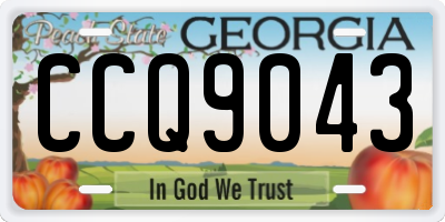 GA license plate CCQ9043