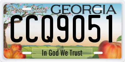 GA license plate CCQ9051