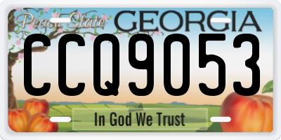 GA license plate CCQ9053