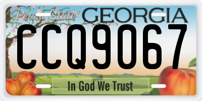 GA license plate CCQ9067