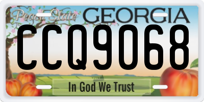 GA license plate CCQ9068