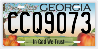 GA license plate CCQ9073