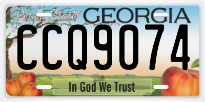 GA license plate CCQ9074