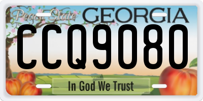 GA license plate CCQ9080