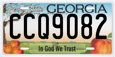 GA license plate CCQ9082