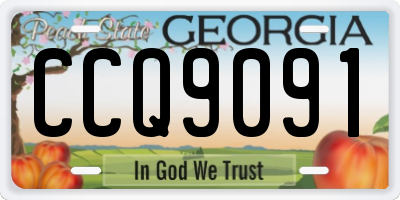 GA license plate CCQ9091