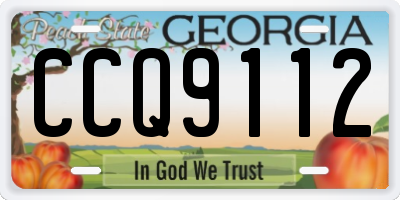 GA license plate CCQ9112
