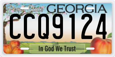 GA license plate CCQ9124