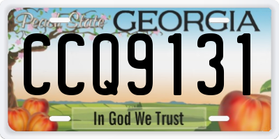 GA license plate CCQ9131