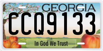 GA license plate CCQ9133