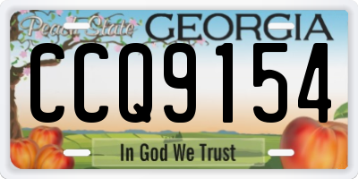 GA license plate CCQ9154